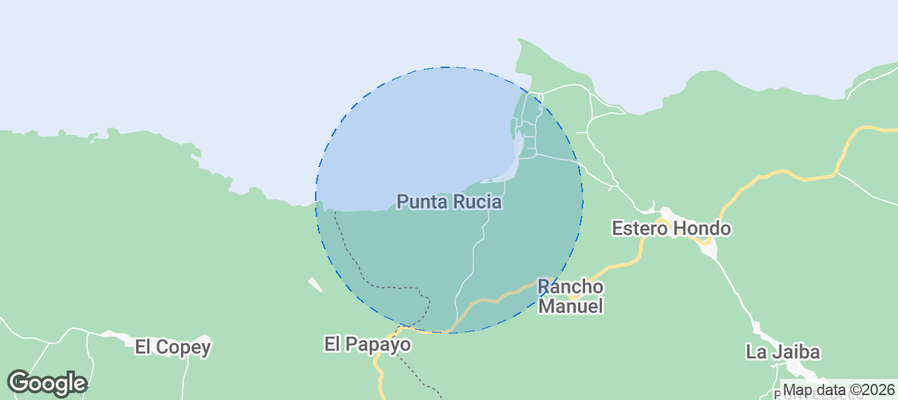 Punta Rucia Airbnb map
